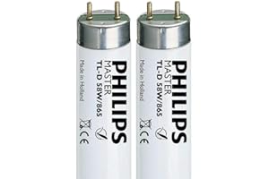 SIGNIFY Philips Lot de 2 tubes fluorescents T8 58 W 865 - 150 cm (G13) 6 500 K SAD