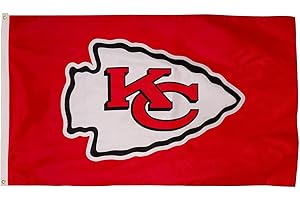 TEAM SPORTS AMERICA NFL Kansas City Chiefs 3 x 5 Outdoor Durable Flag with Grommets | Heavy Duty Flag & Banner for Outdoor Garden Patio | Indoor Wall Decor Flag for Room | Works with Flag Poles for Outside House