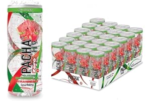 PACHA DRINK PACHA Zero Pastèque-Fraise 24x Eau aromatisée pétillante sans sucre 250 ml (Lot de 24)