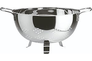 Artame ART81222 - Passoire Ronde sur Pieds avec 2 poignées - INOX - D.22cm