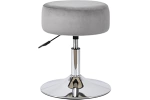 Duhome Sgabello rotante Sgabello da bar regolabile in altezza sgabello da tavolo rotondo sgabello da ufficio Sgabello girevole per camera da letto cucina, Grigio