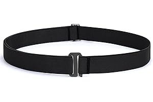 JasGood Niewidoczny damski pasek ze stretchu No Show, elastyczny, regulowany pasek z płaską klamrą, do dżinsów, spodni, sukienek