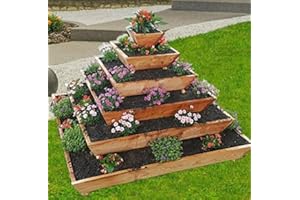 BaustoffhandelShop Pflanzpyramide Kräuterbeet Hochbeet Pyramide Kräuterpyramide