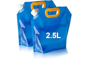 Garegce Collapsible Water Container, 2.5L/5L/10L Water Carrier Camping Water Containers, Foldable Portable Water Bag, Outdoor Folding Water Bag for Hiking BBQ Sport Picnic Festivals