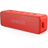 Soundcore by Anker 2 Bluetooth Hoparl&ouml;r, 12W Geliştirilmiş Ses, IPX7 Suya Dayanıklılık, 24 Saat &Ccedil;alma S&uuml;resi, Kırmızı