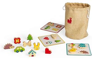 Janod - Memory Touch Recognition Game - Educational Family Game - For children from the Age of 3, J05318, Einheitsgröße, Merhfarbig