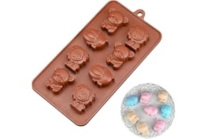 Joyeee Silicone Antiaderente Stampo, Stampo in Silicone/Muffin Pan/cuocere Stampo a Forma di Leone Orso Ippopotamo, per Dolci, Muffin, Biscotti, Torta, Gelatina, Tortini, Cioccolato, Sapone
