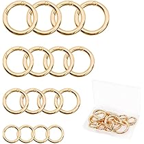 5er-Set Runde Karabinerhaken Mit Federverschluss - Praktische Clips Für Schlüsselbund & Outdoor