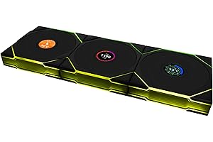 Lian Li UNI FAN TL Wireless LCD PC Fan 120mm RGB – 3-Pack Reverse Blade Gaming PC Fans Black | PWM Fans - 26 ARGB LEDs - 1,900 RPM - Daisy Chain, High Airflow, Low Vibration, Silent, Infinity Mirror