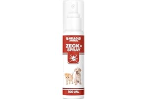 Hello Animal ZECK+ Spray 100ml – Natürliches Zeckenspray Hund & Katze mit Lavendelöl – Pflanzlicher Zeckenschutz Hund & Flohspray – Alternative zum Zeckenhalsband für Hunde