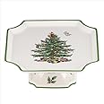 Spode Christmas Tree Footed Square Cake Plate, 6.5-Inch