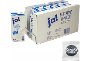 ‎GENUSSLEBEN JA! haltbare Milch 1,5% 12x 1 Liter Gebinde mit Genussleben Fruchtgummi Gratis