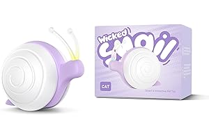 Cheerble Interactive Cat Toy with LED Lights, Wicked Snail, [2024 Upgraded] Electric Toy for Cats, DC Rechargeable, Automatic Moving Cat Toy, Smart Gifts for Kittens Indoor Cats, Purple