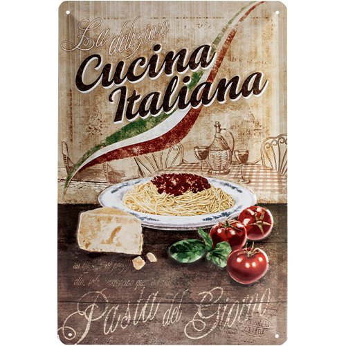 Nostalgic-Art 22199 Home und Country Cucina Italiana Blechschild, 20 x 30 cm