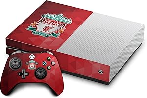 Head Case Designs Officially Licensed Liverpool Football Club Crest Red Geometric Art Vinyl Sticker Gaming Skin Decal Cover Compatible With Xbox One S Console and Controller Bundle