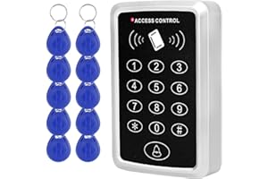 Dongyang Control de Acceso RFID Teclado Exterior 125KHz EM Lector de Tarjetas + 10pcs Mandos para Sistema de Control de Acceso de Puerta