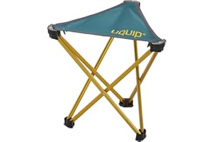 Uquip Trinity L - Sgabello pieghevole robusto e portatile, 42x7 cm, peso 350g, Blu