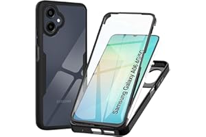 WeiCase Hülle für Samsung Galaxy A06, Transparent 360 Grad Rundumschutz Schutzhülle mit Integriertem Displayschutz Stoßfest Ultradünn Silikon Handyhülle für Galaxy A06 4G/5G, Schwarz