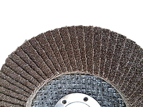 10 x Rostio Fächerscheibe 125 mm Stahl Fächer-Schleifscheibe Braun Normalkorund Flex/Winkelschleifer - 3