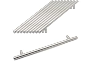 Probrico 10 Pack Brushed Nickel Stainless Steel 192mm Hole Centers Kitchen Cabinet T Bar Handle Furniture Drawer Pulls Cuoboard Knobs
