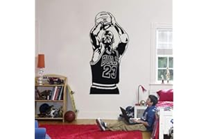 EWDSQS Stickers Muraux Michael Jordan Art Décor De Chambre Pour Enfants Décor De Chambre À Coucher De Joueur De Basket-Ball Nba