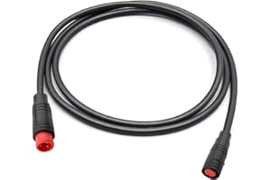 RUNCCI-YUN Câble d'extension 2Pin ebike Femelle et mâle Câble de vélo électrique Connecteur étanche 2pin pour éclairage/accélérateur/Frein de vélo électrique