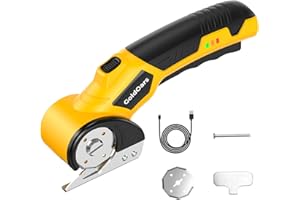 GoldOars Taglierina per Cartone, Taglierina Elettrica Ricaricabile 4V, Spessore di Taglio 6mm per Cartone, Scatole e Hobby Creativi, Include Lama Aggiuntiva