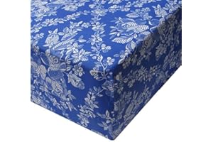 RUFINO DÍAZ Funda colchón Flor (Azul - 135cm) - Se Ajusta fácilmente - Protege tu colchón y Mejora tu Descanso - Tejido Suave y Resistente