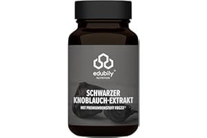 ‎EDUBILY NUTRITION edubily nutrition® Schwarzer Knoblauch Extrakt - Mit optimal verwertbarem S-Allyl-Cystein (SAC) - 3-fach fermentiert - 300 mg pro Kapsel - Laborgeprüft - Deutsche Qualität (90 Kapseln)