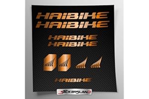 Sticker Kit Compatible with MTB Mountain Bike Frame and Helmet | Decals Sticker Decal Bike Logos | Stickersland® – Haibik (Copper Shiny Metallic)