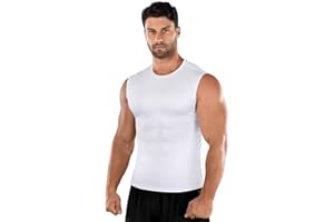 Niksa T-shirt de compression pour homme - Débardeur de sport sans manches - T-shirt fonctionnel de course