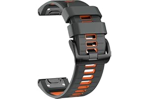 U-LIMVE Watch Strap for Garmin Fenix 8 51mm/Fenix 7X/Fenix 7X Pro/Fenix 6X/Fenix 6X Pro/Fenix 5X/Fenix 3, Silicone QuickFit 26mm Replacement