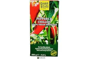 OSORETAIL Green Boots Fertilizzante di peperoni e peperoncini | Fertilizzante vegetale al 100% adatto a tutti i tipi di peperoni e peperoni in serra o in giardino dall'Austria