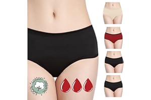 NOBLOOD Bragas Menstruales absorbentes = 2 tampones - Lavables - Algodón - Ecológicas - Menstruación - Bragas de reglas Flujo Periódico de moderado a abundante - Incontinencia - Protección de Fugas de Orina
