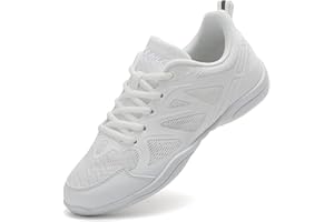 Kvwqoty Scarpe da Cheerleading Luce Scarpe da Cheer Bianche Antiscivolo Cheerleader Sneaker Scuola Fitness Jazz Ginnastica Varsity da Allenamento