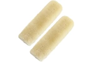 SUNTRADE 2 x Soft Lambskin Car Seat Belt Cover for Seat Belt Shoulder Pads for Adults and Children Suitable for Car Seat Belt Backpack Shoulder Bag (Yellow)