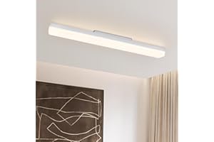 CBJKTX lampa sufitowa led 90cm oświetlenie sufitowe 36W ‎3240LM IP20 oprawa odporna na wilgoć led IP66 lampa łaty led naturalna biel 4000K do garażu warsztatowe biura sklepu pomieszczeń