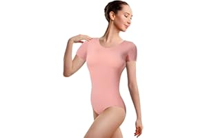 DANSHOW Ballett Damen Ballettanzug Langarm Einfarbig Ballettkleidung Tanz Trikotanzug für Erwachsene