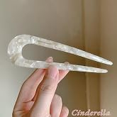France Handmade Topuz Tokası 13cm - L&uuml;ks Kemik Sa&ccedil; Topuz &Ccedil;ubuğu - Yeni Sezon &Ccedil;ubuk Toka (Model-1)