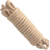 10M Dick Natürliche Hanfschnur, 8MM Dick Jute Hanfseil, 4Ply Dicke Jutekordel für Camping, Garten und Dekorieren