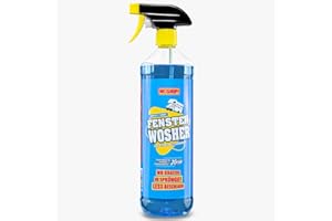 WOSHUP! Fenster Wosher – Xtra Skin Effekt - 1000 ml - Glasreiniger für Plexiglas Acrylglas - Scheibenreiniger für Wohnwagen, Wohnmobil, Auto, Caravan - streifenfreie Reinigung innen und außen