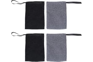 ZCSOWE 4 Piezas Bolsa Jabon Bolsa de jabón con cuerda Protector de Esponja Saco Jabon para Jabon e Champu Solido Natural Lino Jabón Redes Algodón Jabón Malla