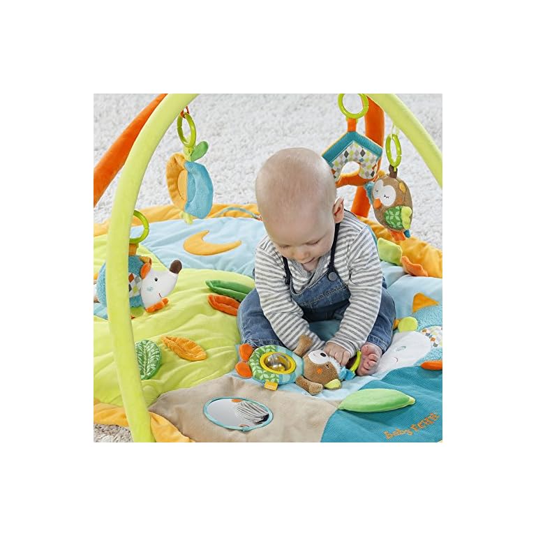 Couverture D'éveil 3D Fehn Oiseau - Avec 5 Jouets Amovibles, Miroir, Papier Bruissant, Pour Bébé 0+ Mois