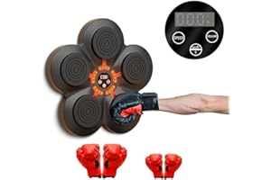 BENESSIT Music Boxing Machine Wandmontage Electronic Bluetooth Boxing Machine Musik Boxen Smart Wandmontiertes LED Boxziel, Wall Boxing Trainingsgeräte für Erwachsene Kinder
