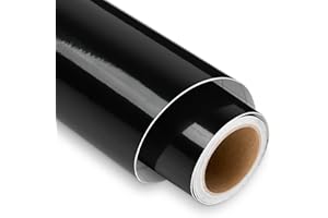 Lya Vinyl Vinile Adesivo Nero Lucido 30,5 x 152,4 cm per Cricut, Silhouette Cameo, Regali Fai Da Te, Tazza, Finestra, Ceramica, Plastica
