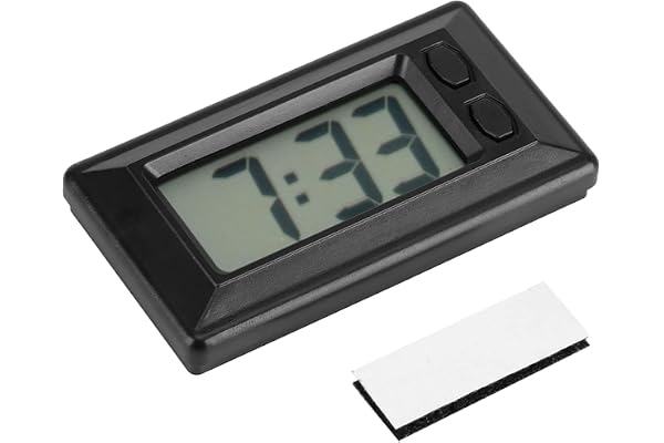 GLOGLOW Horloge de Tableau Numérique LCD avec Radio pour Voiture