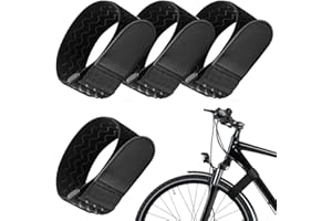‎RIISOYU Riisoyu 4 Stück Fahrradträger Gurte, 85 x 5cm Schwarze Zurrgurte Befestigungsriemen Verstellbare Zurrgurt zum Befestigen Fahrradträger für Fixing the Bicycle Frame and Wheel, Strap