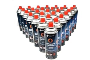 Eurocatch Cartouche de gaz - 28 pièces - Gaz butane - Bouteilles de gaz - Douilles à gaz - Douilles à gaz butane - Recharge - 227g