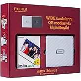 Instax Link Wide Beyaz Akıllı Telefon Yazıcısı Bundle Box