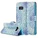 Produktbild Galaxy S8 Brieftasche Hülle,Galaxy S8 Case, Snewill S8 Wallet Case PU Leather Flip Case Cover with Card Slots & Kickstand for Samsung Galaxy S8 - Flower Pattern